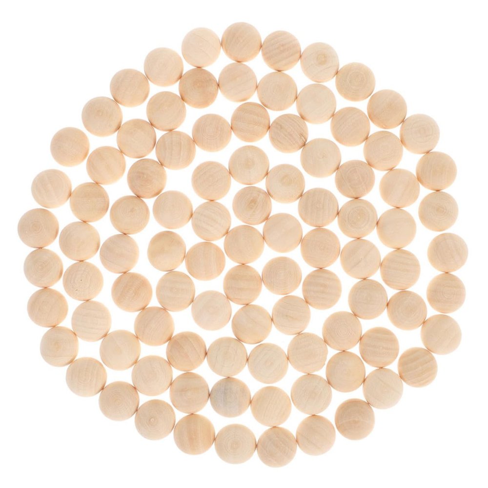 100Pcs Small Wooden Half Round Beads Natural Unfinished Craft Balls for DIY Jewelry Making and Art Projects Wood for Creative Exploration
