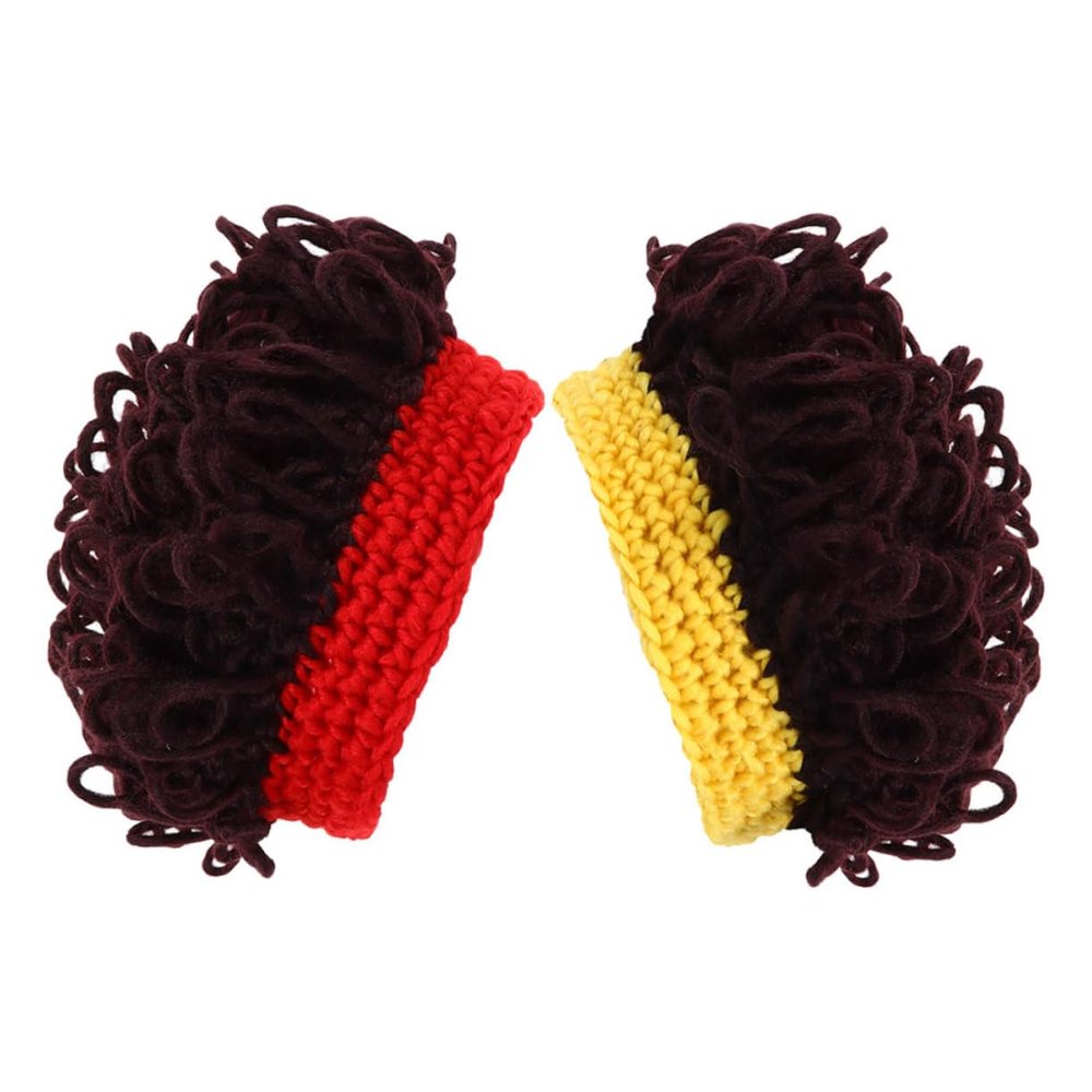 Didiseaon Cute Photography Wig Cap Soft Woolen Yarn Hat for Photo Props Comfortable Costume Accessory for Boys for Cosplay and Halloween
