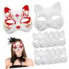 10Pcs DIY Set Blank Paintable Half Masks for Halloween Cosplay Parties Lightweight Comfortable Unique Design for Events Safe Sturdy Masks view 1