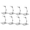 8pcs Action Figure Display Stand Stable Support Holder for Models Easy Assembly Collectible Base Compatible with Various Figures and Dolls Transparent Design view 1