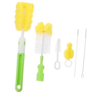 1Set Bottle Cleaning Brush Washing Brush Kit for Cleaning of Bottles Nipples and Straws Ergonomic Handle for Standard and Wide