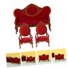 3pcs Mini Couch Dollhouse Furniture Tiny House Accessories with Realistic Design Includes Long Sofa and Armchairs for Creative Layouts Dollhouse Living Room view 4