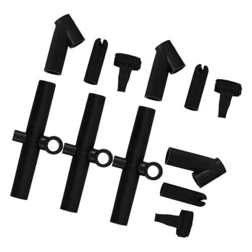 12pcs DIY Kite Replacement Tee Plastic Connectors Fixed Parts Accessories Easy to Carry Assemble All Ages Kite Enthusiasts (Black)
