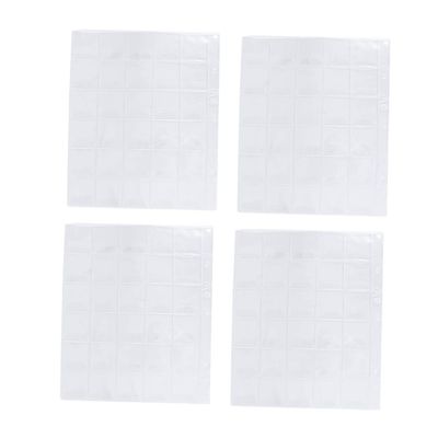 Angoily 4pcs PVC Coin Holders for Coin Storage Classic Album Pages 30 Pocket Design for Collectors and Enthusiasts