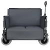 3-in-1 Convertible Folding Wagon Cart with Bench Seat & 180L Storage - 500lbs Heavy-Duty All-Terrain Wagon for Camping, Beach, Sports & Garden Use (Grey+ 9"x4" Wheels) view 2