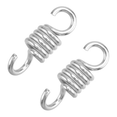 2Pcs Heavy Duty Stainless Steel Hammock Chair Springs Dual Swivel Hooks for Porch Swing Secure Mounting for Hanging Accessories Supports Up