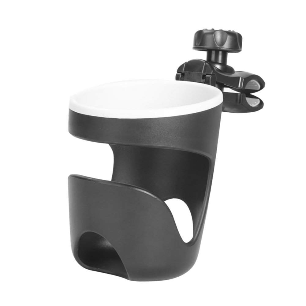 1Pc Trolley Bottle Organizer Durable Stroller Cup Holder for Milk Bottles Drinks Black Accessory for Reliable for Daily Use