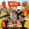 11Pcs BBQ Party Balloons - Summer Barbecue Birthday Decorations, Pizza Hamburger Chili Flame Foil Mylar Balloons, Food Shaped Aluminum Balloons for Backyard Cookout Grill Party Supplies view 4