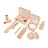Bnineteenteam Kids Makeup Kit Wooden Pretend Cosmetics Toy Set with Skincare Simulation for Girls Toddlers Birthday view 4