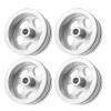 UPALDHOU RC Car Wheel Rim 4Pcs Aluminum Alloy Off Road Wheel Hub for MN82 LC79 RC Crawler Trucks with Sturdy Stable Performance Stylish Design (Silver) view 3