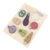 Bnineteenteam Wooden Cutting Play Food Set Beech Wood Vegetables Toy with Detachable Pieces for Toddlers Kids Fine Motor Skills view 2