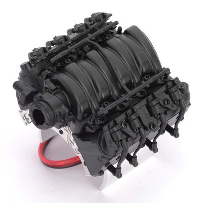 Bnineteenteam RC Simulation Engine Cooler V8 Aluminum Alloy Cooling Fan for 1/10 RC Car with Automatic Temperature Control for Scx10 Scx10II Motor (Black)