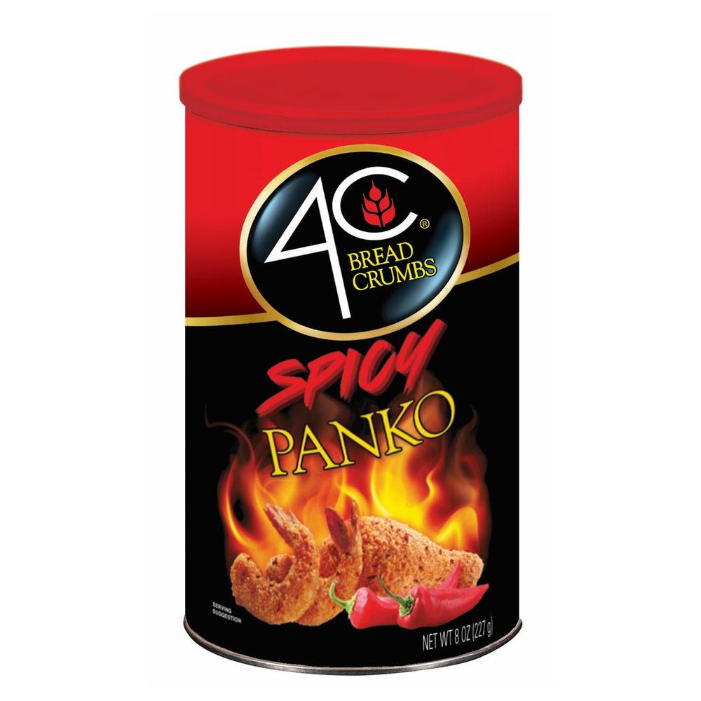 4C Premium Spicy Bread Crumbs, Spicy Panko, 8 Ounce (Pack of 1)