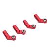 Bnineteenteam 4PCS RC Link Rod Ends M4 Curved CW 7mm Ball Head Set Alloy Steering Upgrade Replacement Parts for 1/10 Scale Model Cars (Red) view 3