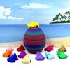 12pcs Baby Hammerhead Sharks and Egg, 3D Printed Plastic Ocean Sea Animals Figures, Colorful Articulated Baby Hammerhead Sharks, Fidget ADHD Autism Toy BHS001-SET-RBW2 view 1