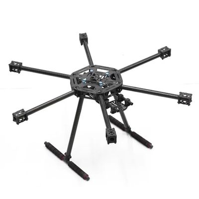 SpeedyFPV X600 Carbon Fiber Hexacopter Frame Kit, 600mm Wheelbase, Fixed Landing Gear, 550g Lightweight Design, 11-inch Prop Compatible