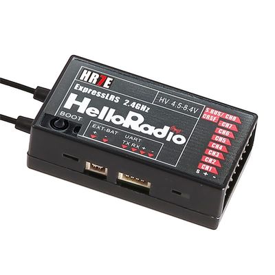 HELLORADIOSKY HR7E ELRS PWM 7CH Receiver - 2.4G for Fixed Wing Aircraft Remote Control Drones Model Airplanes Quadcopter (HR7E 8CH ELRS Black)