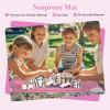 bestcool 2025 Neoprene Mahjong Mat with Rules for Table, 33"*33" Odorless, Free of PAHs, No Creases American Mahjong Mat with Instructions, Anti-Slip, Noise Reduction Mahjong Gift (Pink-B) view 4