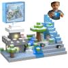 138 Pcs Magnetic Building Blocks, Enhance STEM Learning, Creative Play & Logical Thinking, Durable & Vibrant Color with Light Up Blocks, Ideal for Classroom & Screen-Free Entertainment (Glacier) view 1