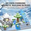 138 Pcs Magnetic Building Blocks, Enhance STEM Learning, Creative Play & Logical Thinking, Durable & Vibrant Color with Light Up Blocks, Ideal for Classroom & Screen-Free Entertainment (Glacier) view 3
