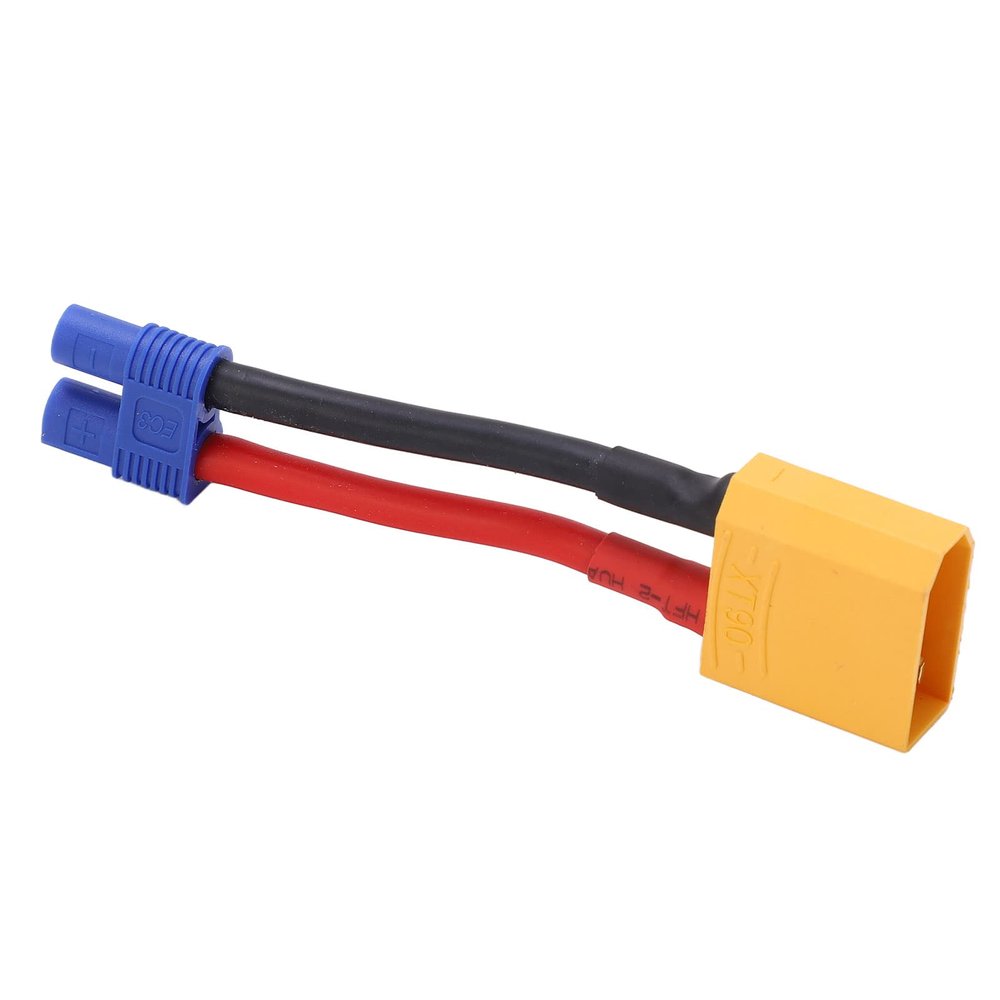 Bnineteenteam Male to EC3 Female Cable EC3 Male to Female Connector Adapter 3.7in 12AWG with Safety Shell for RC Car Aircraft Model