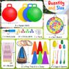 LINAYE Carnival Games Combo Set Outdoor Activities, Field Day Lawn Yard Family Reunion Fall Festival Games Hopper Balls Dart Board for Kids Ring Toss Egg and Spoon for Kids Birthday Party view 2
