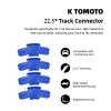 K TOMOTO 22.5 Degree Curved Track Pieces Compatible with Hot Wheels, Banked Turn Racetrack Connector, 4 Pack view 2