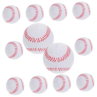 12Pcs Soft PU Baseballs for Teenagers Safe Training Balls for Baseball Softball for Youth Players Comfortable Grip Injury Reducing Design