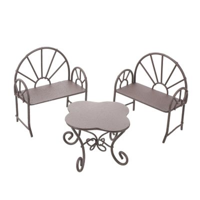 Abaodam 1 Set Miniature Dollhouse Table and Chairs Vintage Dining Furniture for Dollhouse Decor Compact and Practical Table for Living Room Office Display