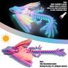 3D Printed Dragon with Wings,Feathered Wyvern Dragon,Articulated Dragon,3D Printed Animals Fidget Dragon,Desktop Pet - Perfect for Fantasy Enthusiasts (Rainbow Night Light) view 2