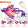 3D Printed Dragon with Wings,Feathered Wyvern Dragon,Articulated Dragon,3D Printed Animals Fidget Dragon,Desktop Pet - Perfect for Fantasy Enthusiasts (Rainbow Night Light) view 3