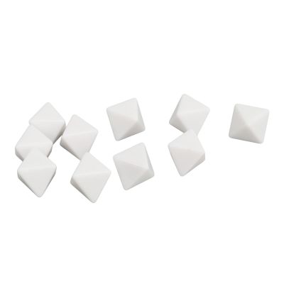 Alomejor 20PCS DIY Dice Set 8 Sided Impact Plastic for Board Games Math Games Educational Activities