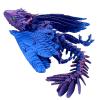 3D Printed Dragon with Wings,Feathered Wyvern Dragon,Articulated Dragon,3D Printed Animals Fidget Dragon,Desktop Pet - Perfect for Fantasy Enthusiasts (Blue Purple) view 1