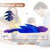 3D Printed Dragon with Wings,Feathered Wyvern Dragon,Articulated Dragon,3D Printed Animals Fidget Dragon,Desktop Pet - Perfect for Fantasy Enthusiasts (Blue Purple) view 2