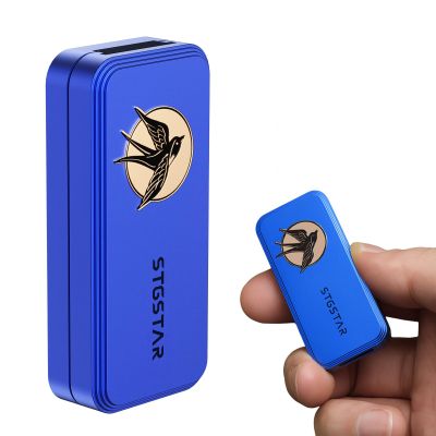 Aluminum Fidget Slider for Adults with Click Sound & Lanyard Hole - Metal Fidget Toys Stress Relief, EDC Haptic Sensory Gift - Lightweight Pocket-Size Anxiety Relief (Blue)