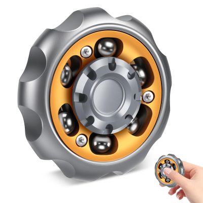 Bihevn Metal Precision Fidget Spinner - Anxiety Rotator & Restless Fidget Toy, Stress-Relief Tool for Adults & Kids A Grey