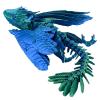 3D Printed Dragon with Wings,Feathered Wyvern Dragon,Articulated Dragon,3D Printed Animals Fidget Dragon,Desktop Pet - Perfect for Fantasy Enthusiasts (Blue Green) view 1