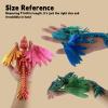 3D Printed Dragon with Wings,Feathered Wyvern Dragon,Articulated Dragon,3D Printed Animals Fidget Dragon,Desktop Pet - Perfect for Fantasy Enthusiasts (Blue Green) view 4