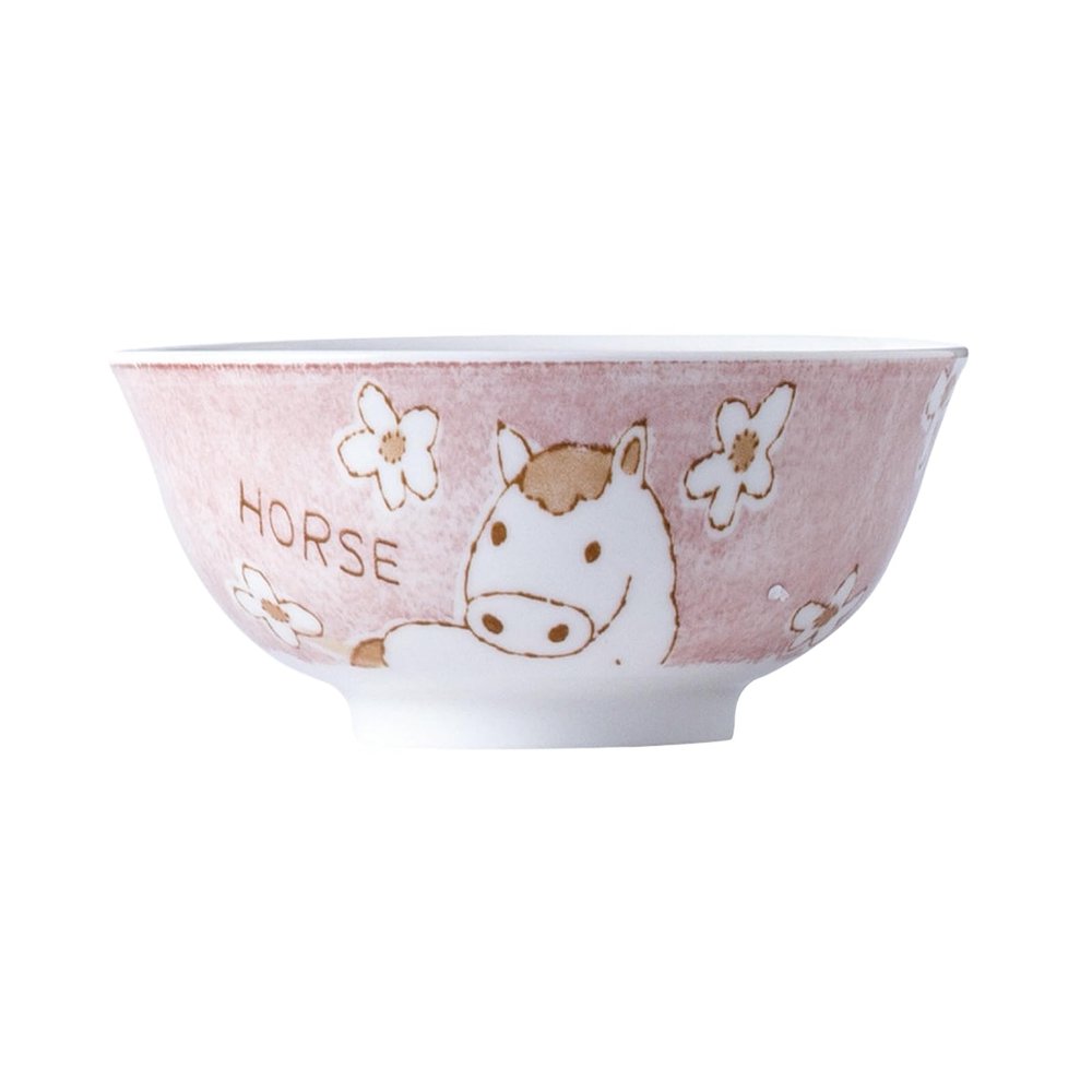 Japanese Simple and Delicate Cartoon Round Underglaze Creative Ceramic Bowl - 6 Inch Bowl - Horse