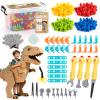 196 PCS Cardboard Cutter for Kids, Reusable Safe Cardboard Tools for Kids with Box, Gloves, Screws, Connectors, Screwdrivers, Saws, Educational Toys for 5 6 7 8 Year Old, Birthday Gift for Boys Girls view 1