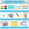 196 PCS Cardboard Cutter for Kids, Reusable Safe Cardboard Tools for Kids with Box, Gloves, Screws, Connectors, Screwdrivers, Saws, Educational Toys for 5 6 7 8 Year Old, Birthday Gift for Boys Girls view 2