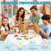 196 PCS Cardboard Cutter for Kids, Reusable Safe Cardboard Tools for Kids with Box, Gloves, Screws, Connectors, Screwdrivers, Saws, Educational Toys for 5 6 7 8 Year Old, Birthday Gift for Boys Girls view 3