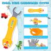 196 PCS Cardboard Cutter for Kids, Reusable Safe Cardboard Tools for Kids with Box, Gloves, Screws, Connectors, Screwdrivers, Saws, Educational Toys for 5 6 7 8 Year Old, Birthday Gift for Boys Girls view 4
