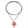 ZYIBPMSJKQCFK Enamel Pendant Marine Animal Accessory Adjustable Necklace,red,130cm view 1