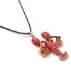 ZYIBPMSJKQCFK Enamel Pendant Marine Animal Accessory Adjustable Necklace,red,130cm view 2