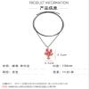 ZYIBPMSJKQCFK Enamel Pendant Marine Animal Accessory Adjustable Necklace,red,130cm view 3