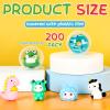Civaner 200 Pcs Gumball Capsules Toys Clear Vending Machine Capsules with Cute Cartoon Toys Mini Round Capsule Gift for Kindergarten Xmas Easter Basket Stuffers Claw Machine Prizes Classroom Prizes view 2