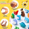 Civaner 200 Pcs Gumball Capsules Toys Clear Vending Machine Capsules with Cute Cartoon Toys Mini Round Capsule Gift for Kindergarten Xmas Easter Basket Stuffers Claw Machine Prizes Classroom Prizes view 3
