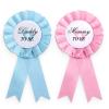 Mom to Be & Dad to Be Badge Pins Set - 2PCS Gender Reveal Badges for Baby Shower - Cute Pregnancy Announcement Accessories view 1