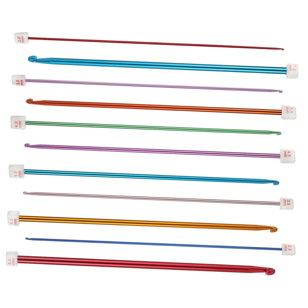 1Set Beginner Knitting Needle Set Ergonomic Crochet Hook Kit for Comfortable Use for Sweaters Hats and Scarves Construction